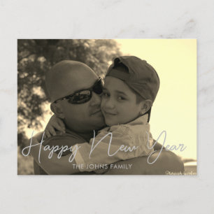 Postal de Sepia 2023 Feliz Año Nuevo minimalista