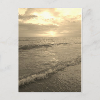 Postal de Sepia ocean sunset