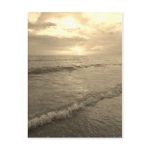 Postal de Sepia ocean sunset
