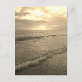 Postal de Sepia ocean sunset