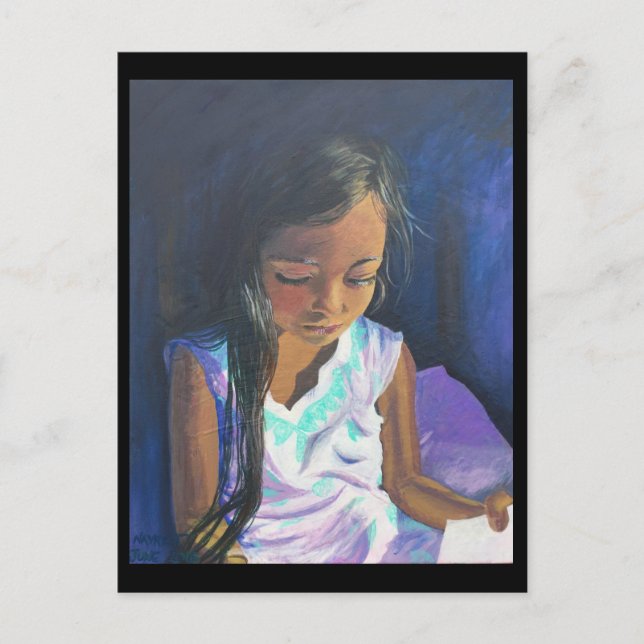 Postal de septiembre 2: Chica leyendo el CENTRO BR (Anverso)