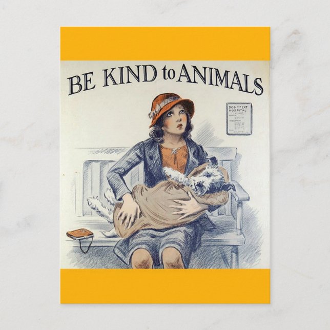 Postal de Ser amable con los animales (Anverso)