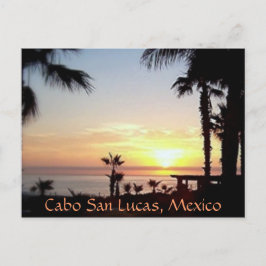 postal de set de sol de Cabo