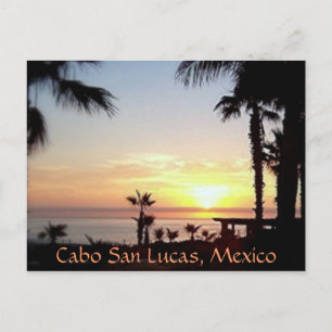 postal de set de sol de Cabo