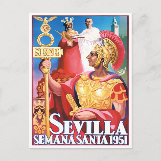 postal de Sevilla España 1951 (Anverso)