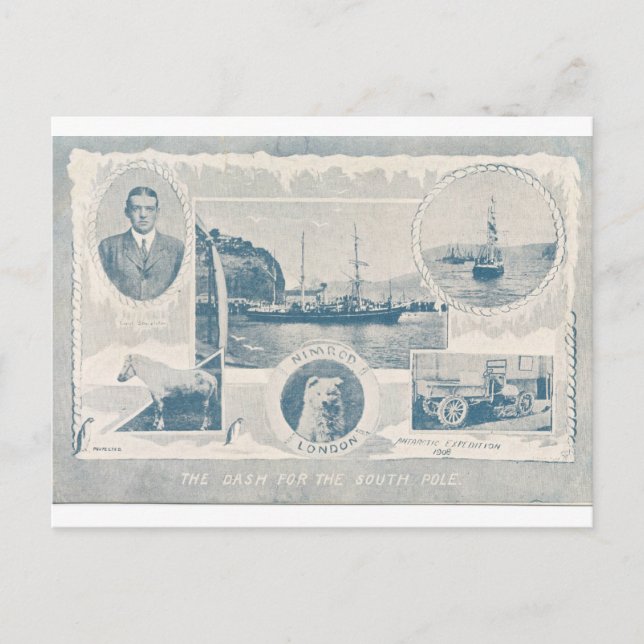 postal de Shackleton 1908 (Anverso)