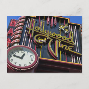 postal de signos de Hollywood y Vine