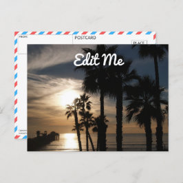 Postal de silueta de sol de personalizable