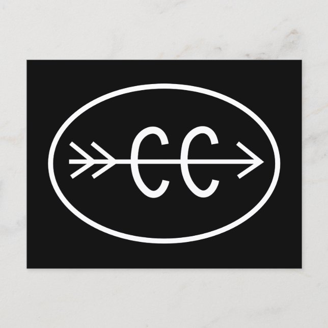 Postal de símbolo de país cruzado (Anverso)