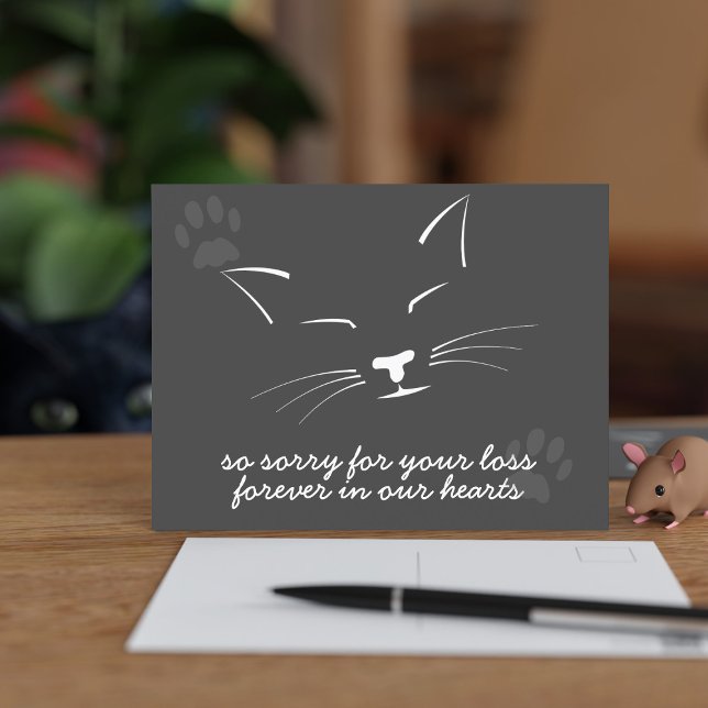 postal de simpatía por gato (So sorry for your loss)
