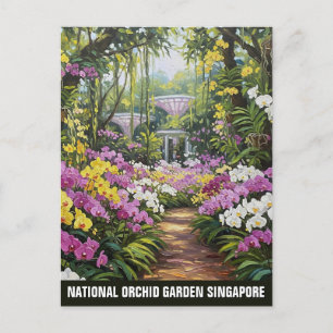 Postal de Singapur del Jardín Orquítico Nacional