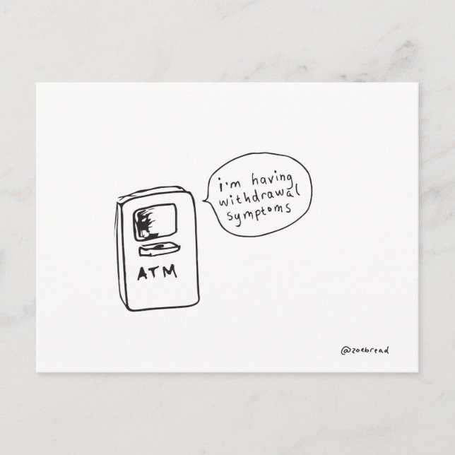 postal de síntomas de abstinencia (Anverso)