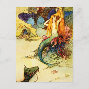 Postal de sirena vintage