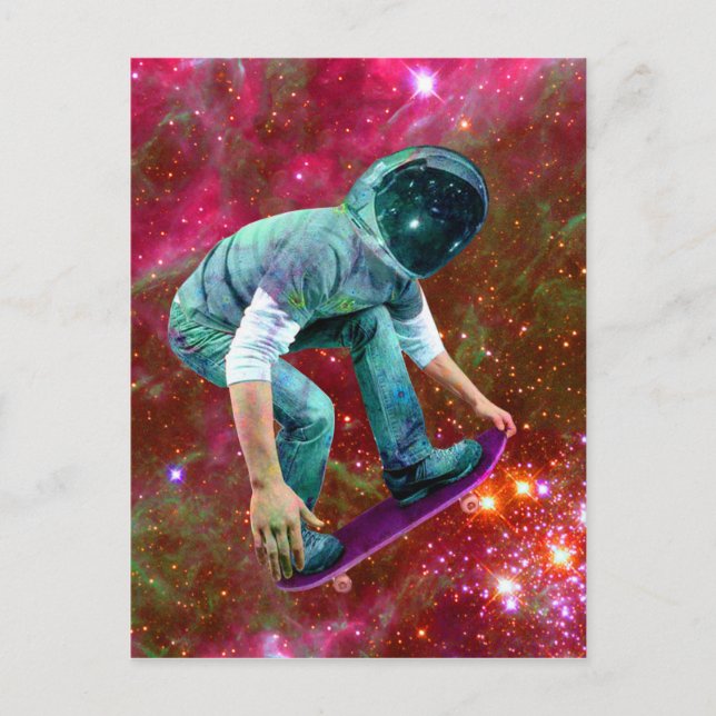 Postal de Skateboarder Espacial (Anverso)