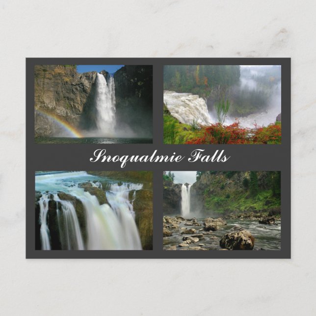 postal de Snoqualmie Falls (Anverso)