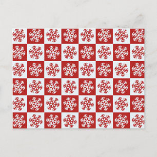 Postal de snowboard blanco rojo