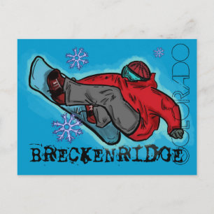Postal de snowboard de Breckenridge Colorado