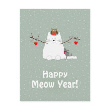 Postal de Snowcat 'Feliz Año Próximo'