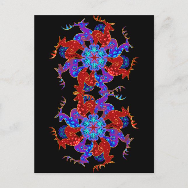 Postal de Snowflake para renos (Anverso)