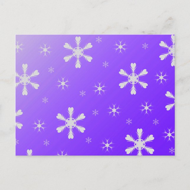 Postal de Snowflakes púrpura (Anverso)