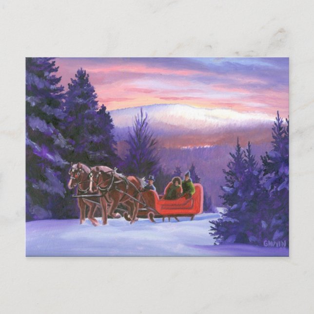 Postal de Snowley Mountain Sleigh Ride (Anverso)