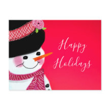 Postal de Snowman para navidades