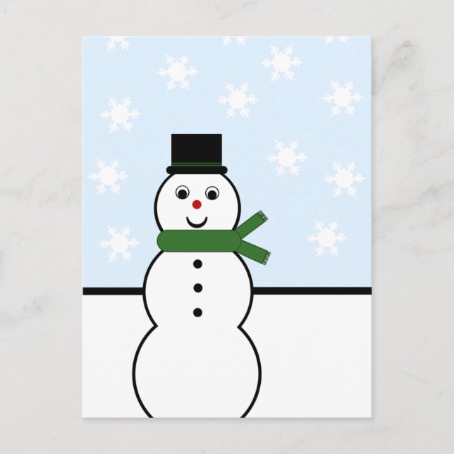 Postal de Snowman para Snowman Day Snow (Anverso)