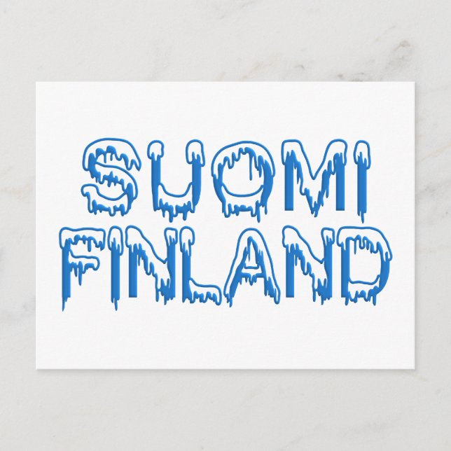 Postal de Snowy Finlandia, personalizar (Anverso)