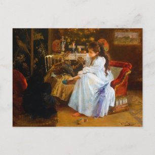 Postal De soirée by Romà Ribera (1894)