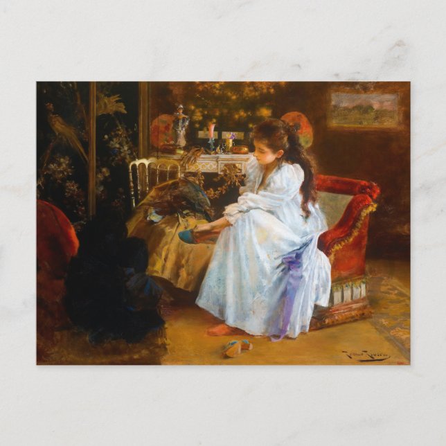 Postal De soirée by Romà Ribera (1894) (Anverso)