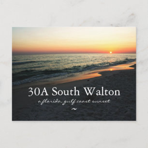 Postal de sol 30A South Walton Gulf Sunset de Flor