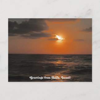 Postal de sol de Haifa