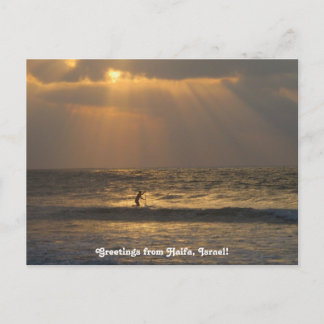 Postal de sol de Haifa
