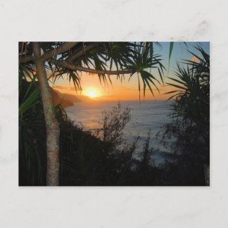Postal de sol de Kauai Hawaii