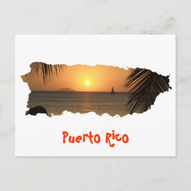 Postal de sol de Puerto Rico (Anverso)