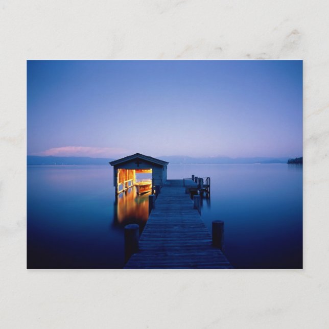 Postal de sol del lago Tahoe (Anverso)