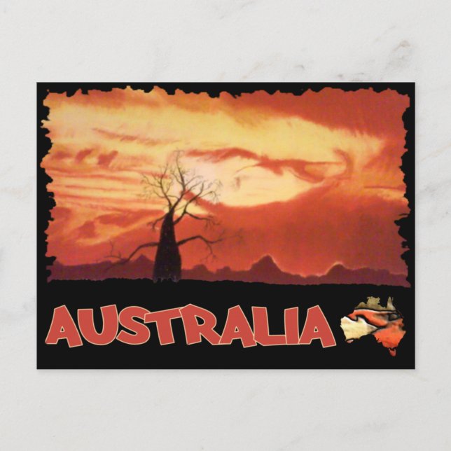 Postal de sol del Naranja australiano (Anverso)
