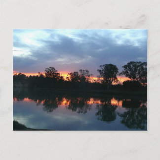 Postal de sol del río Murray