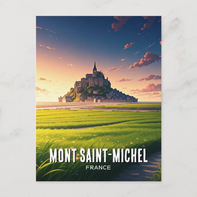 Postal de sol Mont Saint-Michel (Anverso)