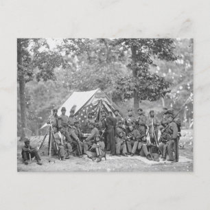 Postal de soldados de época