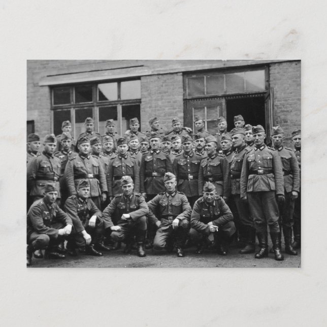 Postal de soldados de época (Anverso)