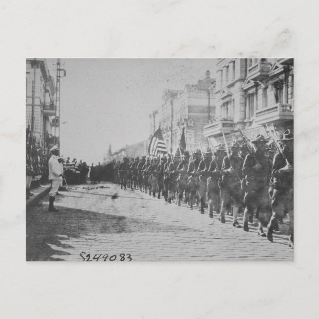 Postal de soldados de época (Anverso)