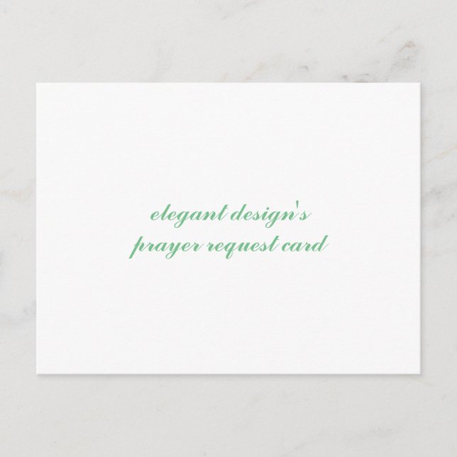 postal de solicitud de oración (Anverso)