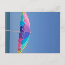 Postal de sombrilla de playa