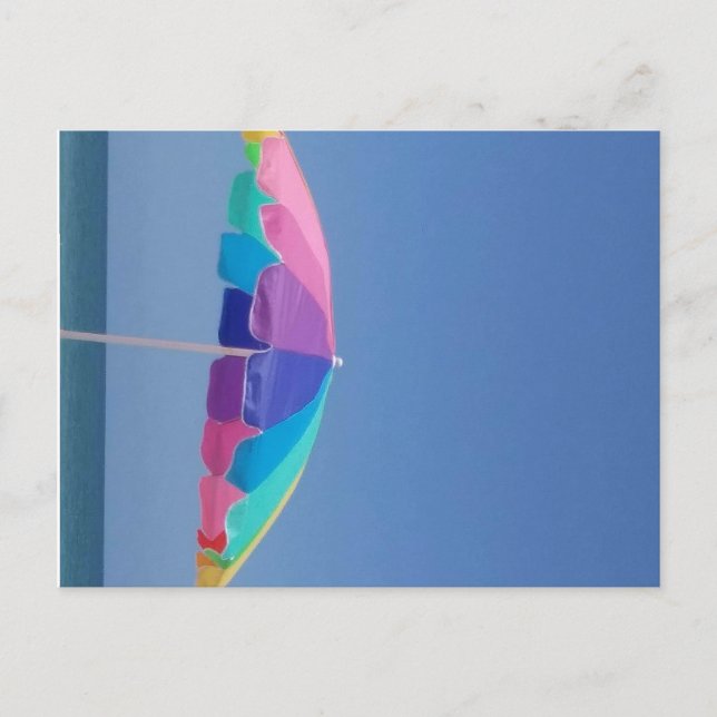 Postal de sombrilla de playa (Anverso)