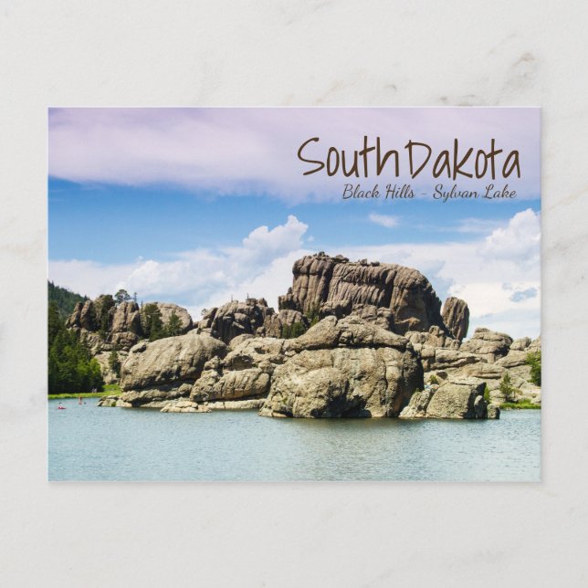 Postal de South Dakota Lake Sylvan (Anverso)