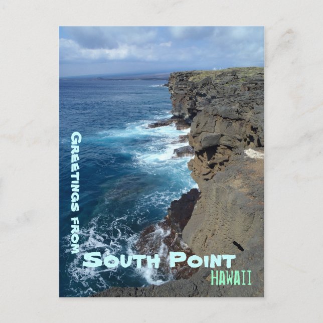 postal de South Point Big Island Hawaii (Anverso)