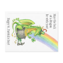 Postal de St. Patrick's Day Dragon