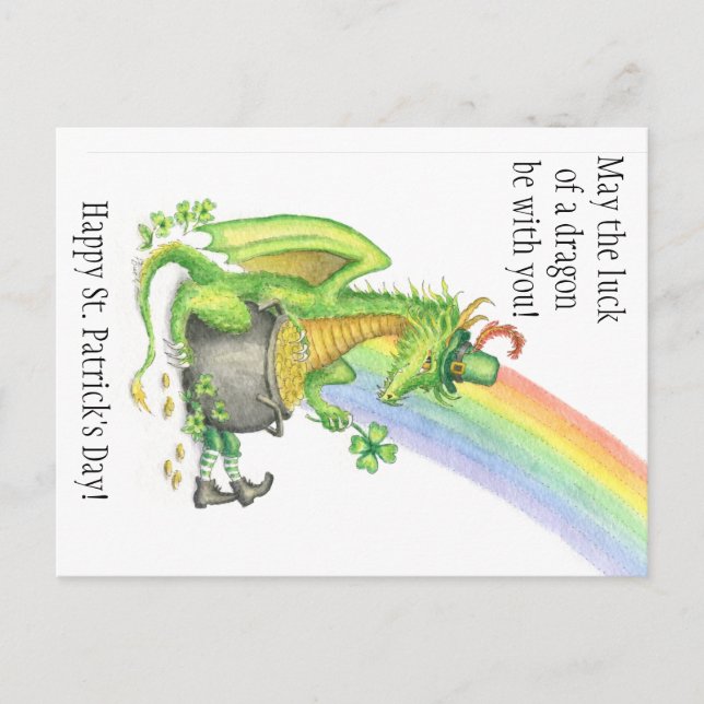 Postal de St. Patrick's Day Dragon (Anverso)
