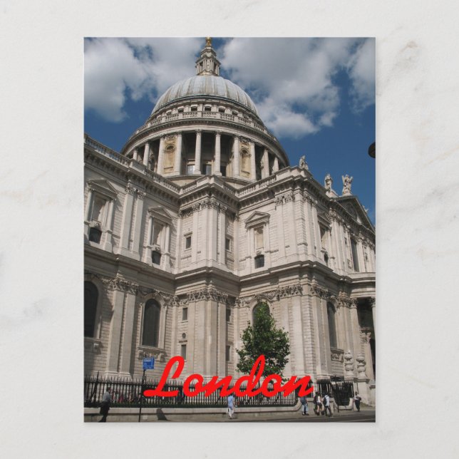postal de St Pauls London UK (Anverso)